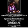 Scarlett Estevez certificate of authenticity from the autograph bank