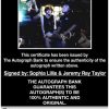 Sophia Lillis certificate of authenticity from the autograph bank