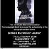 Steven Zaillian certificate of authenticity from the autograph bank