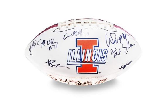 2008 Illinois Fighting Illini autographed team football