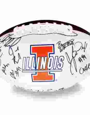 2008 Illinois Fighting Illini autographed team football