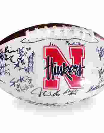 2012 Nebraska Cornhuskers autographed team football