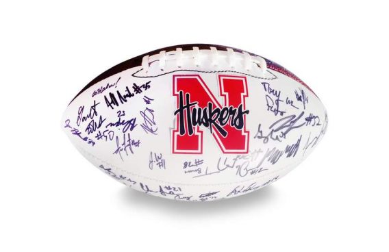 2012 Nebraska autographed team football