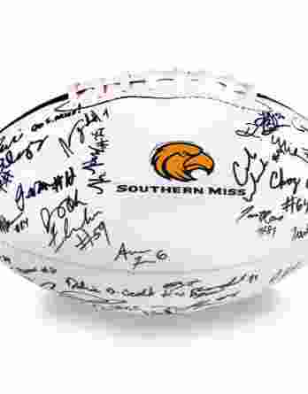 2012 Southern Miss Golden Eagles autographed team football