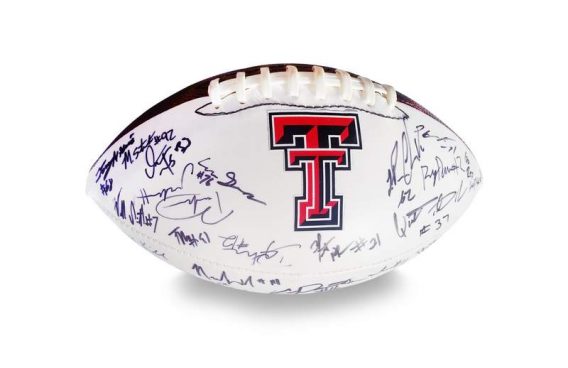 2012 Texas Tech Red Raiders autographed team football