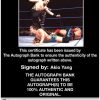 Akio Yang authentic signed WWE wrestling 8x10 photo W/Cert Autographed 05 Certificate of Authenticity from The Autograph Bank