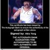 Akio Yang authentic signed WWE wrestling 8x10 photo W/Cert Autographed 12 Certificate of Authenticity from The Autograph Bank