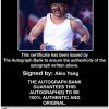 Akio Yang authentic signed WWE wrestling 8x10 photo W/Cert Autographed 20 Certificate of Authenticity from The Autograph Bank