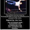 Akio Yang authentic signed WWE wrestling 8x10 photo W/Cert Autographed 25 Certificate of Authenticity from The Autograph Bank