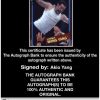 Akio Yang authentic signed WWE wrestling 8x10 photo W/Cert Autographed 31 Certificate of Authenticity from The Autograph Bank