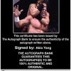 Akio Yang authentic signed WWE wrestling 8x10 photo W/Cert Autographed 35 Certificate of Authenticity from The Autograph Bank