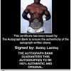 Bobby Lashley authentic signed WWE wrestling 8x10 photo W/Cert Autographed 01 Certificate of Authenticity from The Autograph Bank