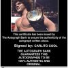 Carlito Cool authentic signed WWE wrestling 8x10 photo W/Cert Autographed 24 Certificate of Authenticity from The Autograph Bank