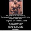 Chris Masters authentic signed WWE wrestling 8x10 photo W/Cert Autographed (15 Certificate of Authenticity from The Autograph Bank