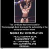 Chris Masters authentic signed WWE wrestling 8x10 photo W/Cert Autographed (19 Certificate of Authenticity from The Autograph Bank