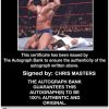 Chris Masters authentic signed WWE wrestling 8x10 photo W/Cert Autographed (31 Certificate of Authenticity from The Autograph Bank