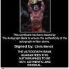Chris Benoit authentic signed WWE wrestling 8x10 photo W/Cert Autographed (01 Certificate of Authenticity from The Autograph Bank