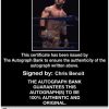 Chris Benoit authentic signed WWE wrestling 8x10 photo W/Cert Autographed (02 Certificate of Authenticity from The Autograph Bank