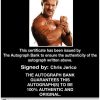Chris Jericho authentic signed WWE wrestling 8x10 photo W/Cert Autographed (01 Certificate of Authenticity from The Autograph Bank