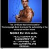 Chris Jericho authentic signed WWE wrestling 8x10 photo W/Cert Autographed (02 Certificate of Authenticity from The Autograph Bank