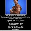 Chris Jericho authentic signed WWE wrestling 8x10 photo W/Cert Autographed (03 Certificate of Authenticity from The Autograph Bank