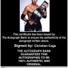 Christian Cage authentic signed WWE wrestling 8x10 photo W/Cert Autographed (04 Certificate of Authenticity from The Autograph Bank