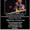 Christian Cage authentic signed WWE wrestling 8x10 photo W/Cert Autographed (06 Certificate of Authenticity from The Autograph Bank