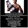 Christian Cage authentic signed WWE wrestling 8x10 photo W/Cert Autographed (09 Certificate of Authenticity from The Autograph Bank