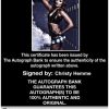 Christy Hemme authentic signed WWE wrestling 8x10 photo W/Cert Autographed (01 Certificate of Authenticity from The Autograph Bank