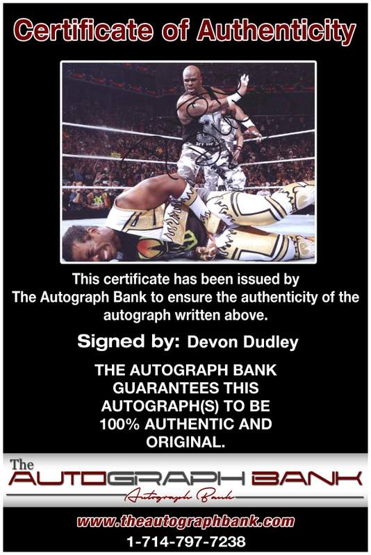 Devon Dudley authentic signed WWE wrestling 8x10 photo W/Cert Autographed (82 Certificate of Authenticity from The Autograph Bank