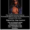 Edge Copeland authentic signed WWE wrestling 8x10 photo W/Cert Autographed (02 Certificate of Authenticity from The Autograph Bank