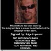 Edge Copeland authentic signed WWE wrestling 8x10 photo W/Cert Autographed (05 Certificate of Authenticity from The Autograph Bank