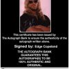 Edge Copeland authentic signed WWE wrestling 8x10 photo W/Cert Autographed (07 Certificate of Authenticity from The Autograph Bank