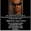 Edge Copeland authentic signed WWE wrestling 8x10 photo W/Cert Autographed (10 Certificate of Authenticity from The Autograph Bank