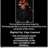 Edge Copeland authentic signed WWE wrestling 8x10 photo W/Cert Autographed (12 Certificate of Authenticity from The Autograph Bank