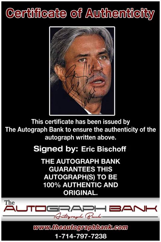 Eric Bischoff authentic signed WWE wrestling 8x10 photo W/Cert Autographed (02 Certificate of Authenticity from The Autograph Bank