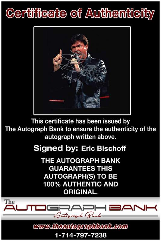 Eric Bischoff authentic signed WWE wrestling 8x10 photo W/Cert Autographed (05 Certificate of Authenticity from The Autograph Bank