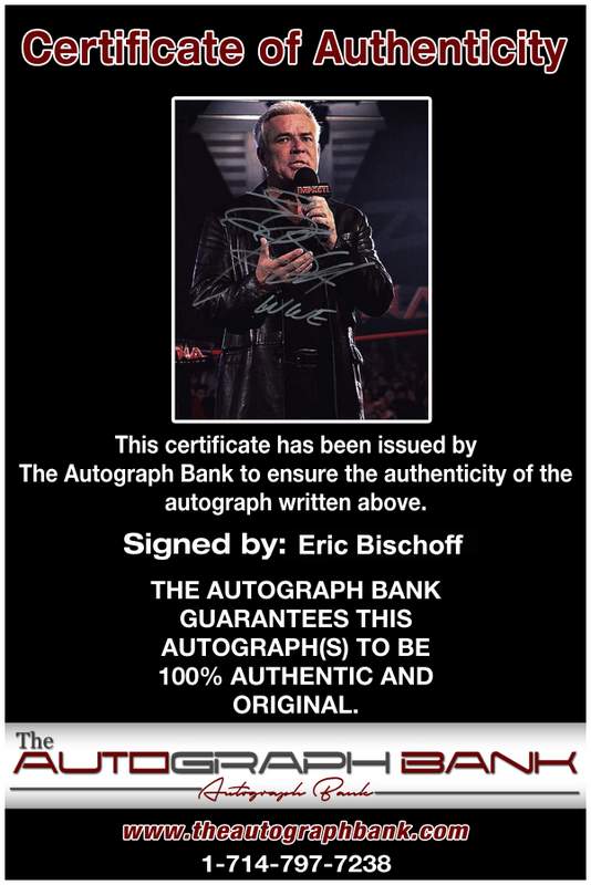 Eric Bischoff authentic signed WWE wrestling 8x10 photo W/Cert Autographed (09 Certificate of Authenticity from The Autograph Bank