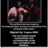 Eugene authentic signed WWE wrestling 8x10 photo W/Cert Autographed 04 Certificate of Authenticity from The Autograph Bank