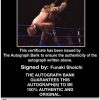 Funaki Shoichi authentic signed WWE wrestling 8x10 photo W/Cert Autographed (11 Certificate of Authenticity from The Autograph Bank