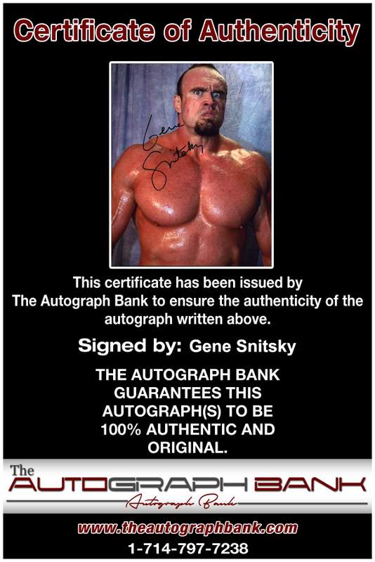 SNITSKY WWE SIGNED AUTOGRAPH 8X10 PHOTO W/ PROOF 