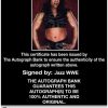 Jazz authentic signed WWE wrestling 8x10 photo W/Cert Autographed 07 Certificate of Authenticity from The Autograph Bank