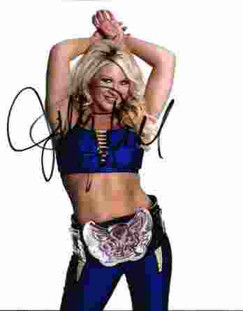 Jillian Hall authentic signed WWE wrestling 8x10 photo W/Cert Autographed 02 signed 8x10 photo