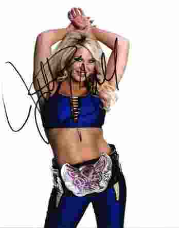 Jillian Hall authentic signed WWE wrestling 8x10 photo W/Cert Autographed 03 signed 8x10 photo