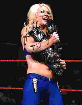 Jillian Hall authentic signed WWE wrestling 8x10 photo W/Cert Autographed 05 signed 8x10 photo