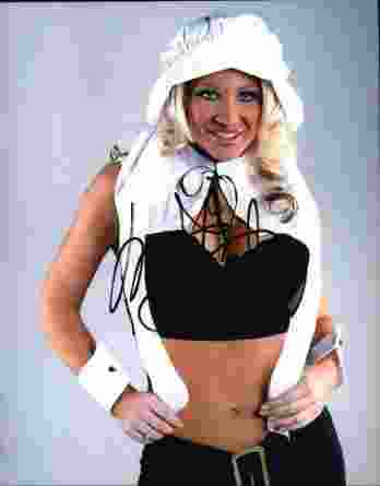 Jillian Hall authentic signed WWE wrestling 8x10 photo W/Cert Autographed 26 signed 8x10 photo