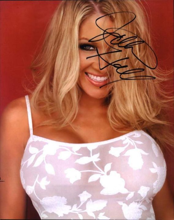 Jillian Hall authentic signed WWE wrestling 8x10 photo W/Cert Autographed 27 signed 8x10 photo