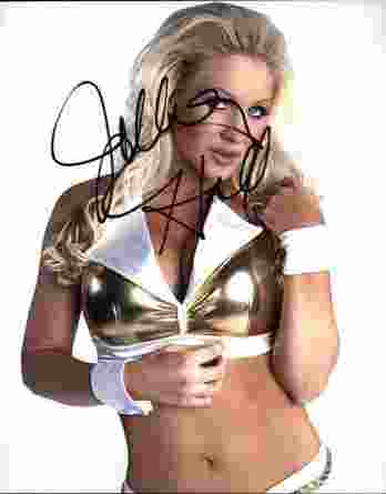 Jillian Hall authentic signed WWE wrestling 8x10 photo W/Cert Autographed 28 signed 8x10 photo