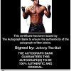 Johnny The-Bull authentic signed WWE wrestling 8x10 photo W/Cert Autographed 05 Certificate of Authenticity from The Autograph Bank