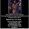 Kurt Angle authentic signed WWE wrestling 8x10 photo W/Cert Autographed 15 Certificate of Authenticity from The Autograph Bank